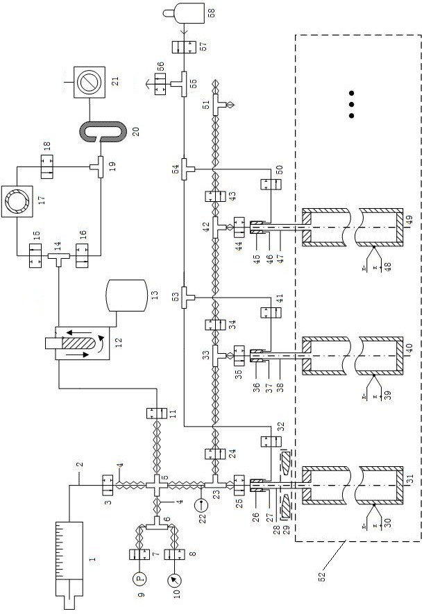 Automatic multi-heat-pipe vacuum quantitative working medium filling system