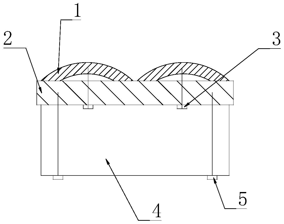 Bamboo raft texture forming device and using method