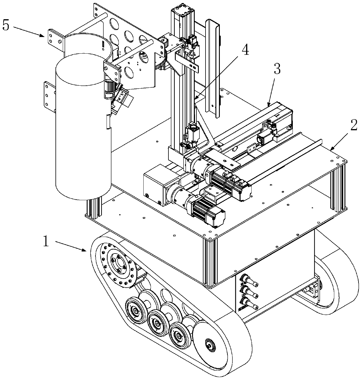 Movable type rubber tapping robot