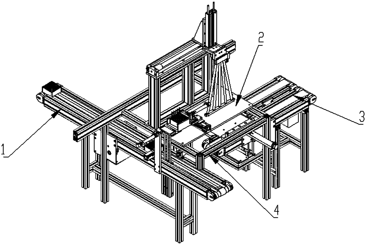 Vertical detonator separating and mould arranging device used for automatic assembling and production of electronic detonators