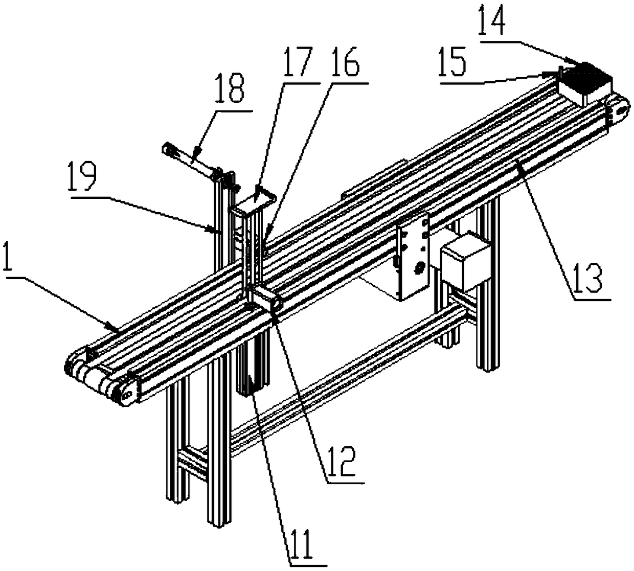 Vertical detonator separating and mould arranging device used for automatic assembling and production of electronic detonators