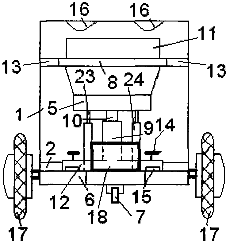 Device convenient for relieving bowels, transporting pregnant women to examine under drive of power, supporting abdomen and eliminating lower limb edema