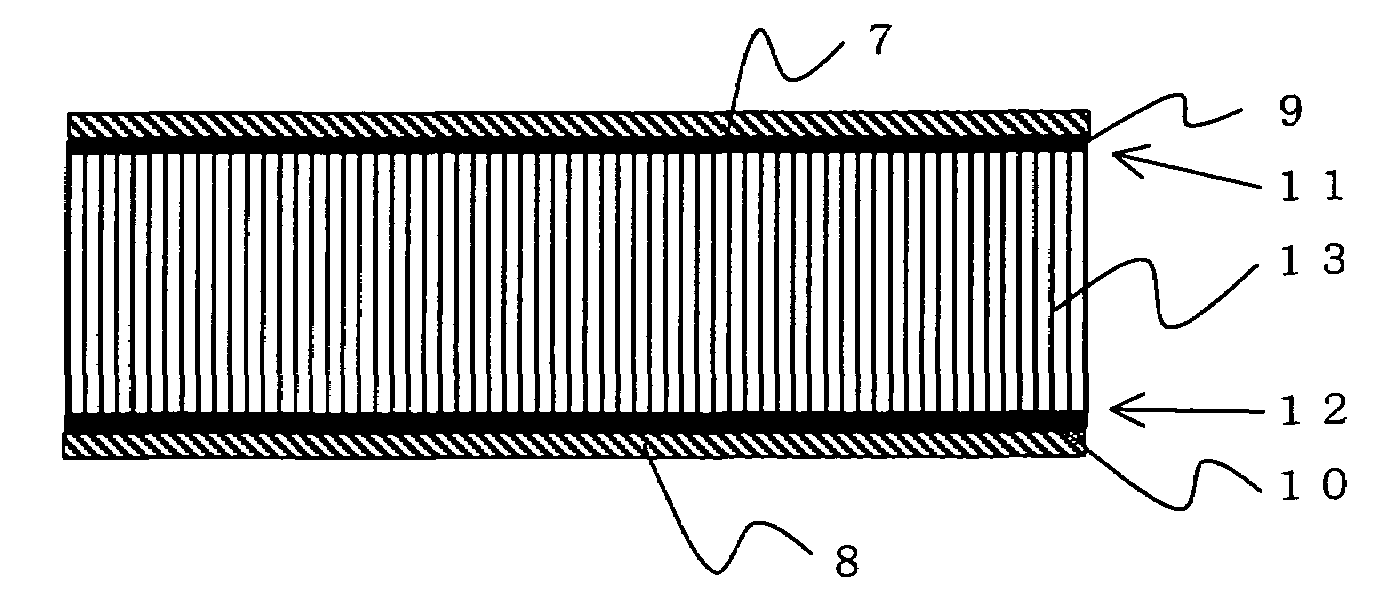 Composite fiber structure and method for producing the same