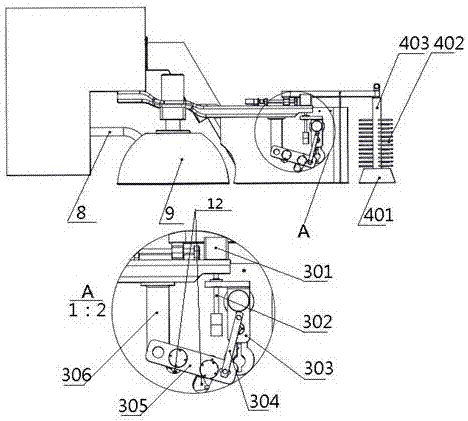Composite sweeping device and method for gardening electronic sweeper