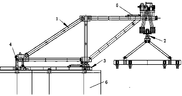 Rotatable erection crane for assembling steel box girder