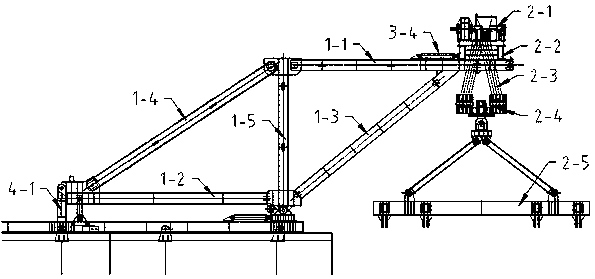 Rotatable erection crane for assembling steel box girder