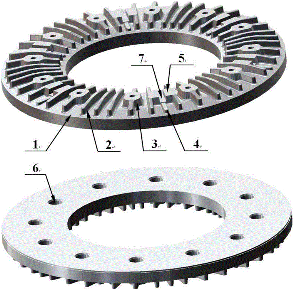 High-heat-capacity SiCp/Al composite material wheel-mounted brake disc bodies