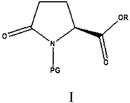 Green preparation method of N-substituted-L-pyroglutamate