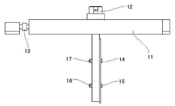 Middle drag plate type tail vane device of catamaran