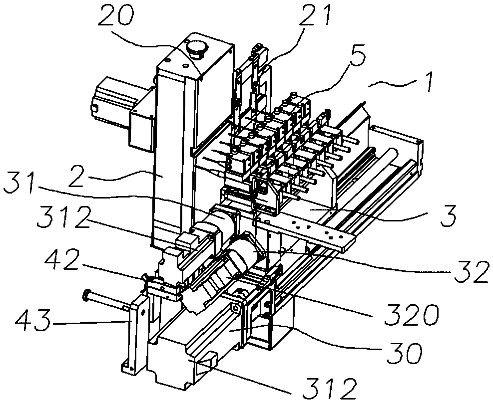 Precision multi-axis automatic wire stripping and tin dipping device and wire rod machining method