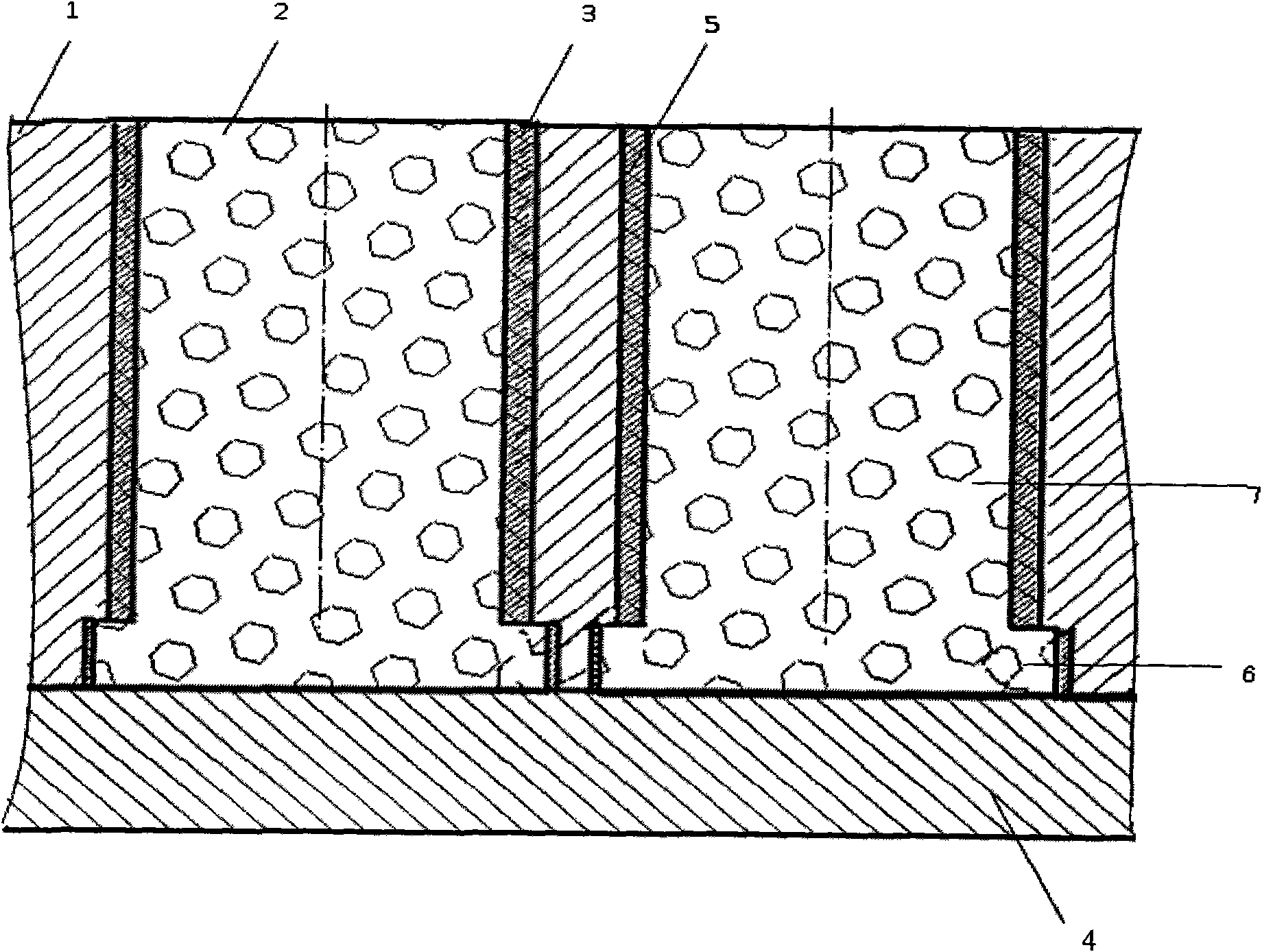 Abrasion resistant material featuring ceramic embedded in metal and preparation method thereof