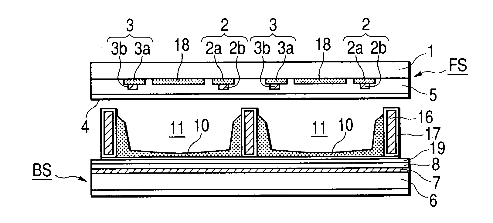Plasma display panel and display employing the same having transparent intermediate electrodes and metal barrier ribs
