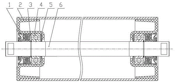 Composite cold pressing, synthesizing and cementing carrier roller