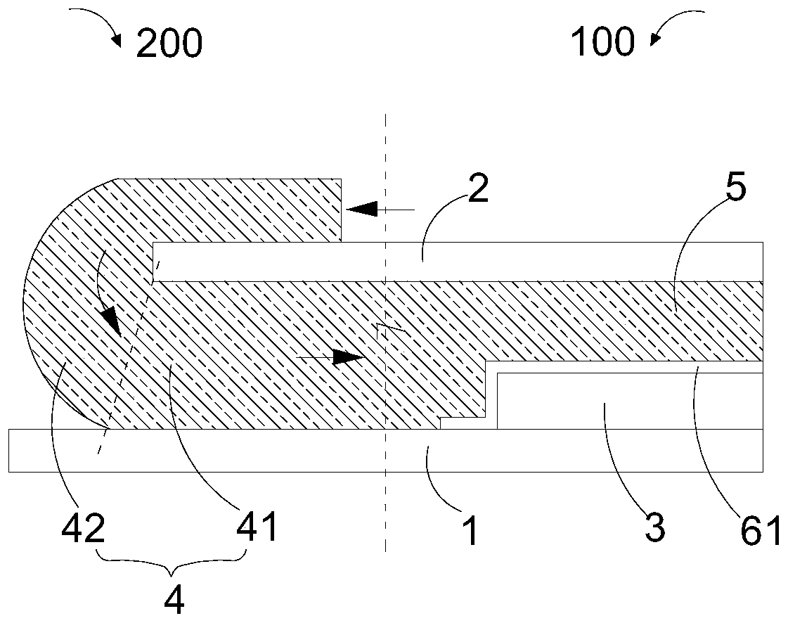Display panel packaging structure, display panel and display device