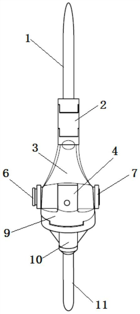 Assembled distal femur tumour type bionic prosthesis containing universal assembly