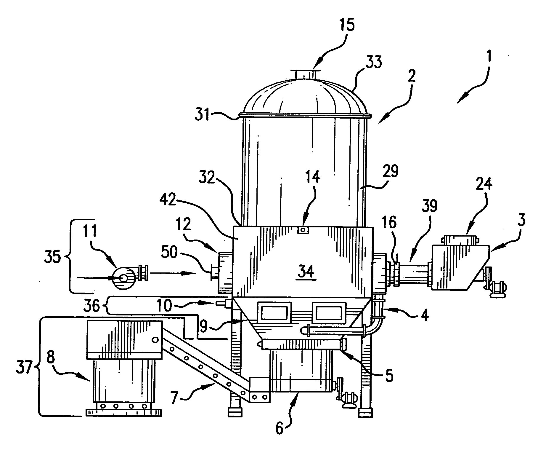 Gasifier and gasifier system for pyrolizing organic materials