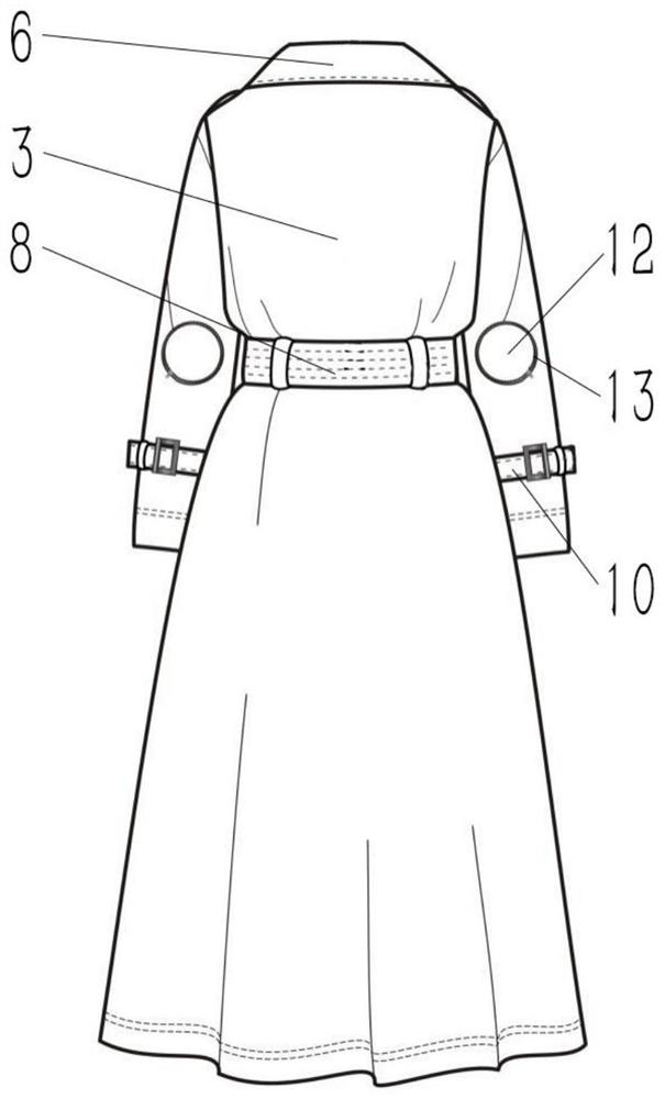 Female wind coat suit and preparation method thereof