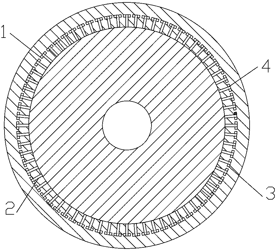 Structure of copper bush of amorphous crystallizer