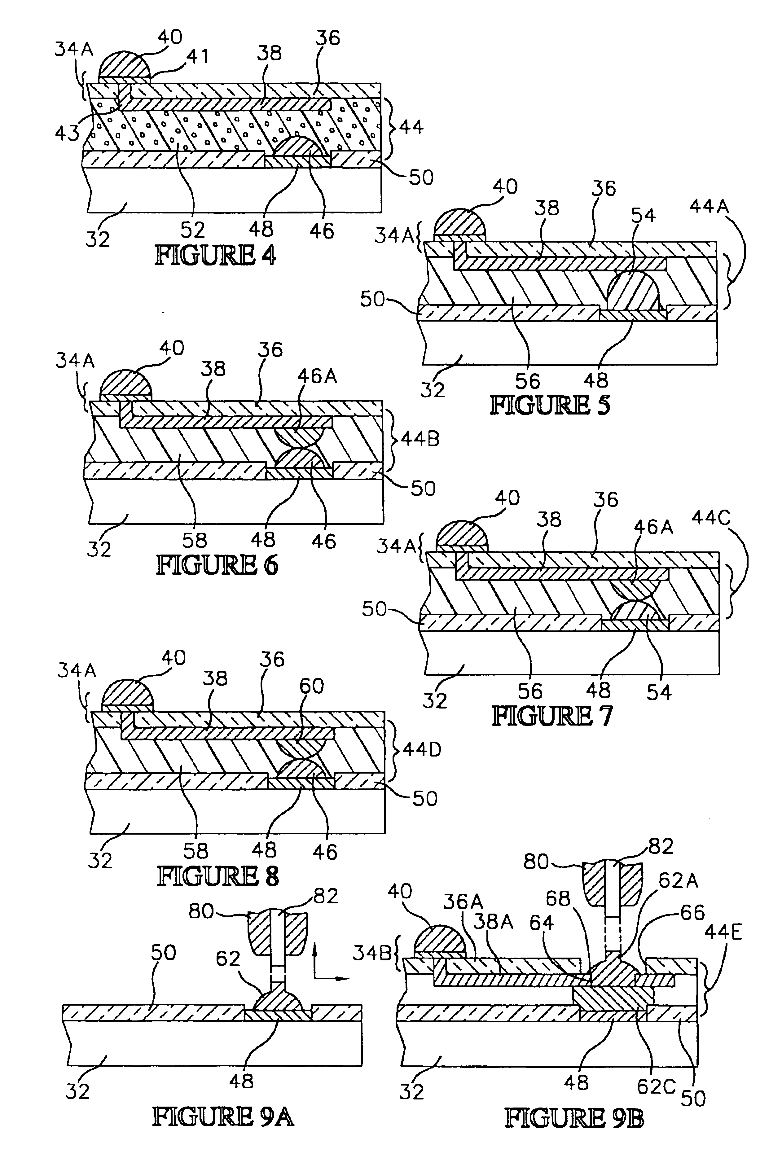 Semiconductor package having flex circuit with external contacts