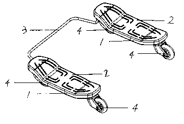 Lower connecting rod-shaped breaststroke sliding plate
