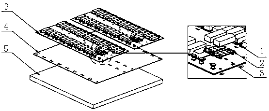 Antenna and filter connection structure and connection method