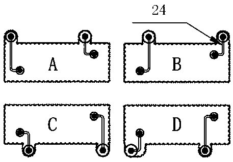 Antenna and filter connection structure and connection method
