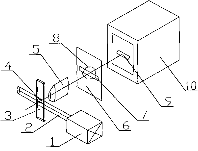 Fluorescent signal exciting and detecting device for postpositive imaging diaphragm plate