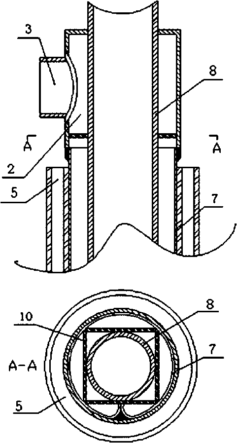 Solar high-temperature air heater of double-glass vacuum heat-collecting tube