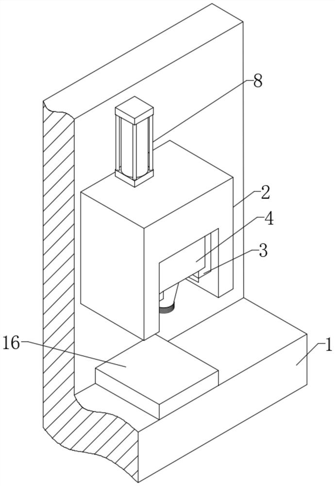 Vertical machining center with improved up-down rail