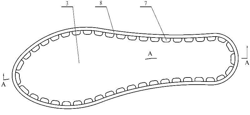 sole with elastic structure