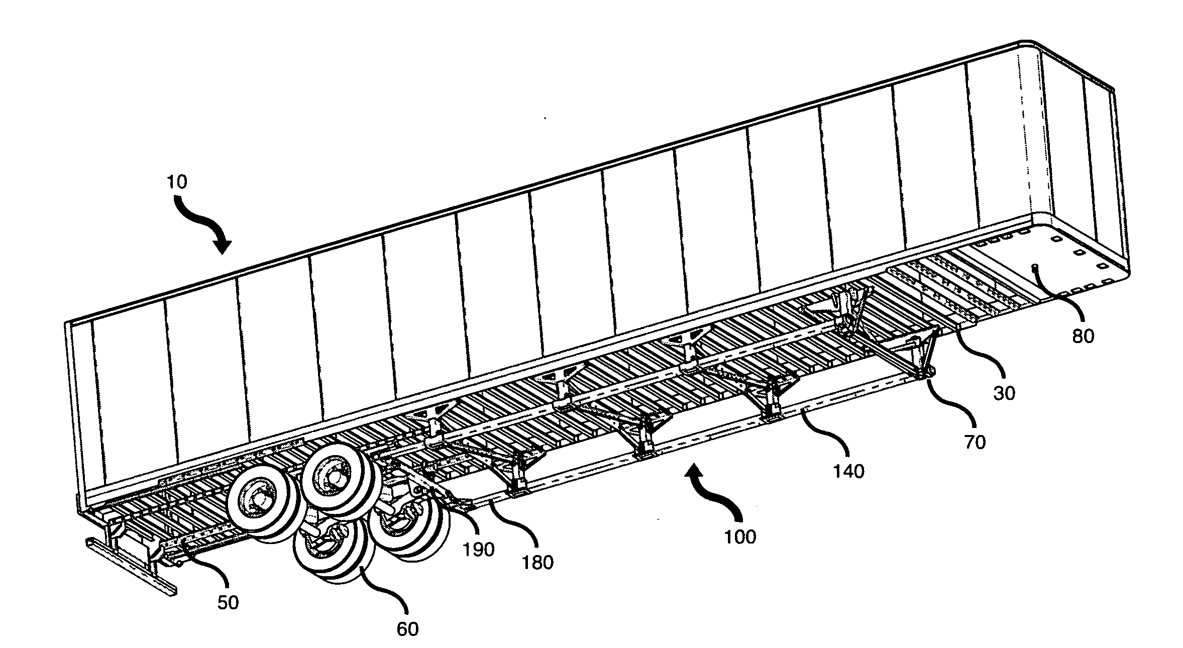 Telescoping Side Under-Ride Guard for Sliding Axle Trailer