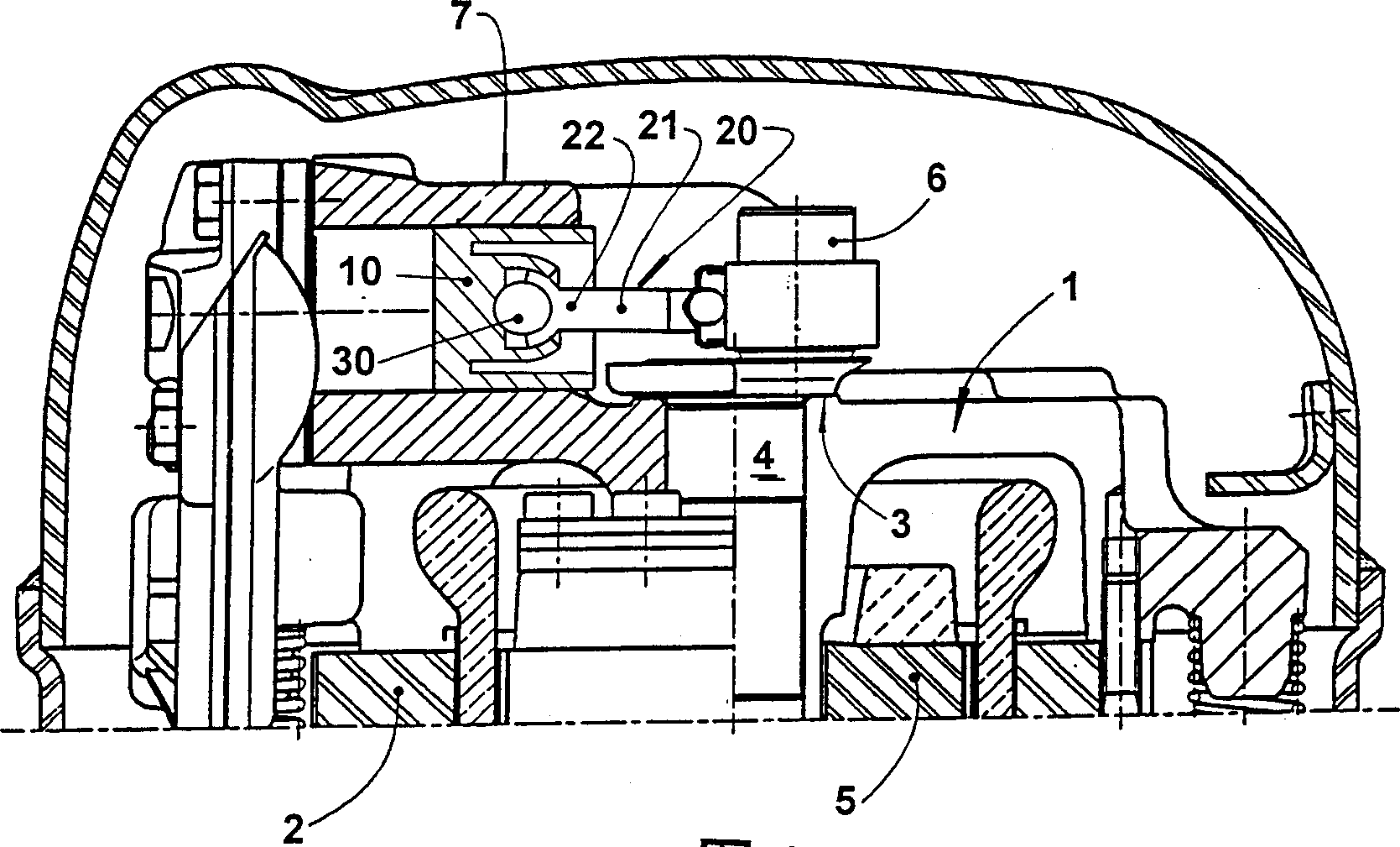 Connecting rod-piston mounting arrangement for reciprocating compressor of small refrigeration systems
