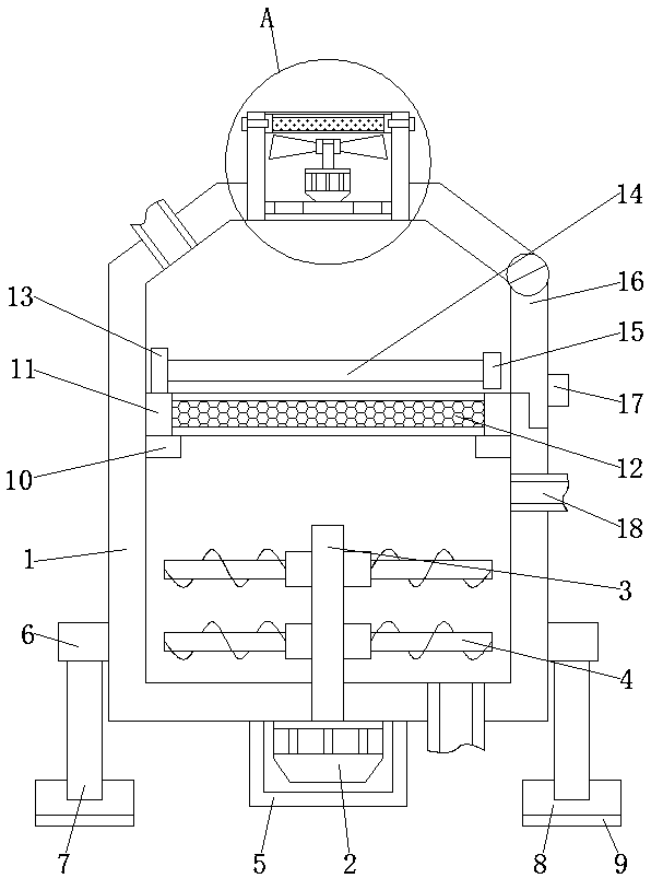 Energy-saving environmental-protection sewage treatment device used in industrial production