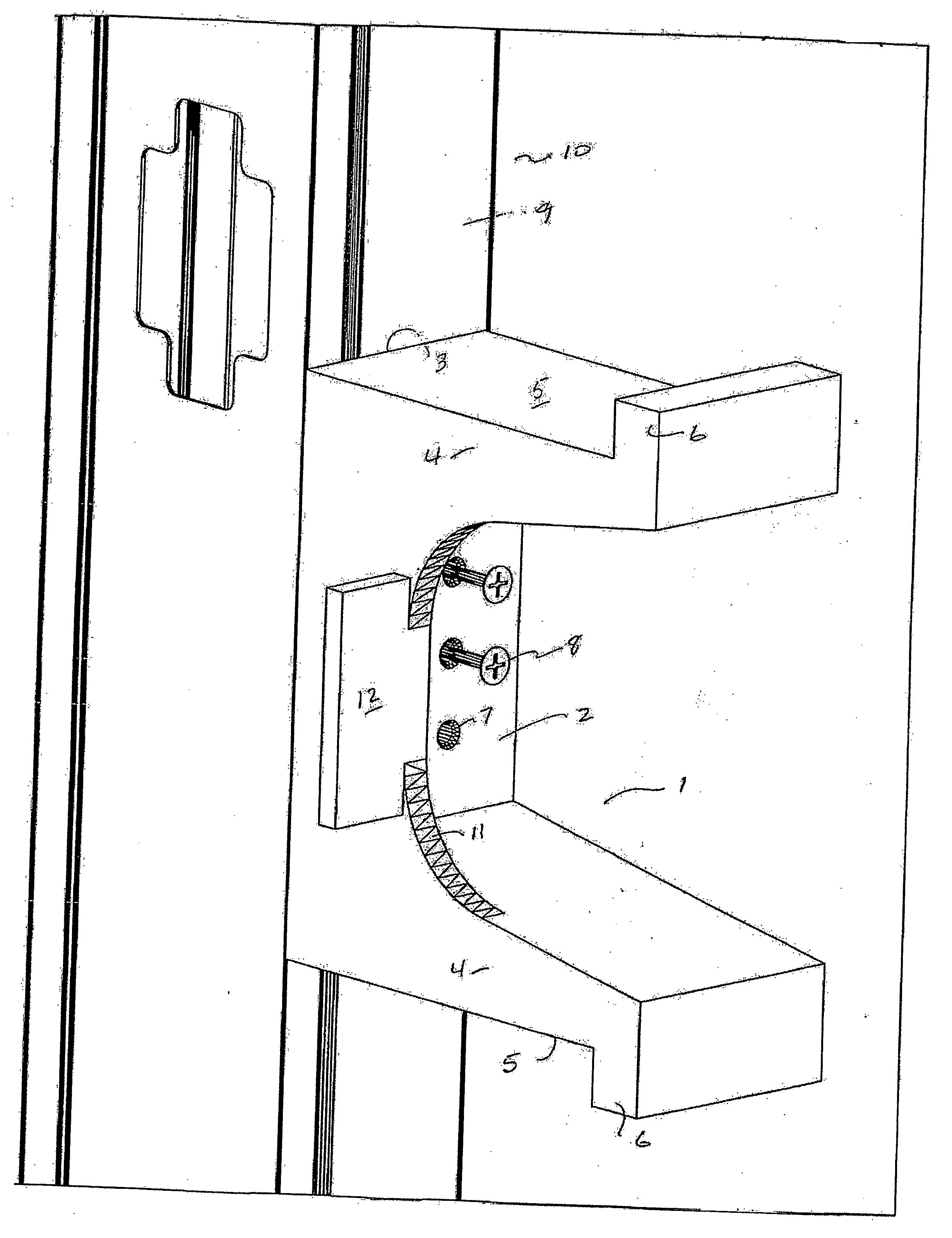 Support bracket to suspend sheet material for a wall