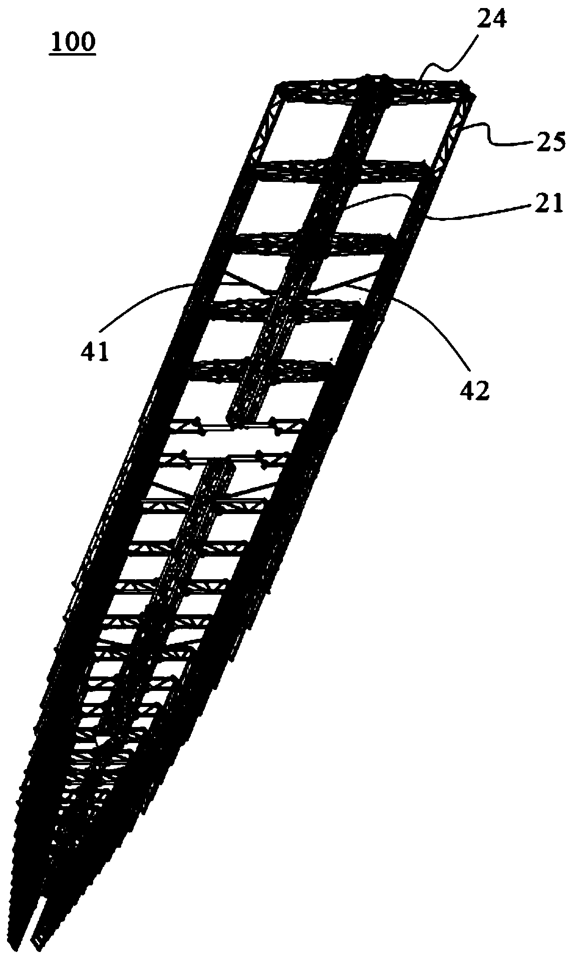 Folding and unfolding structure and method of log-periodic antenna