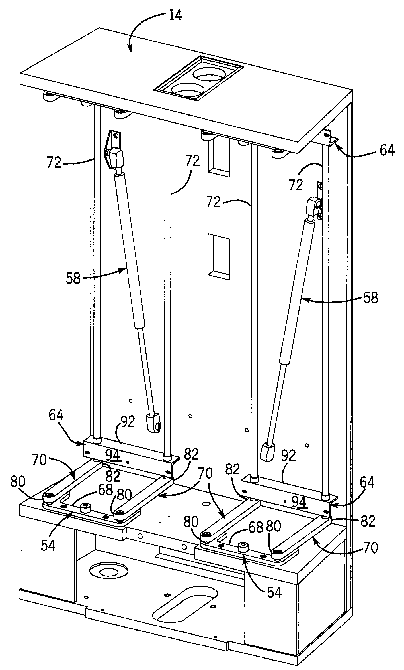 Pullout structure for cabinet