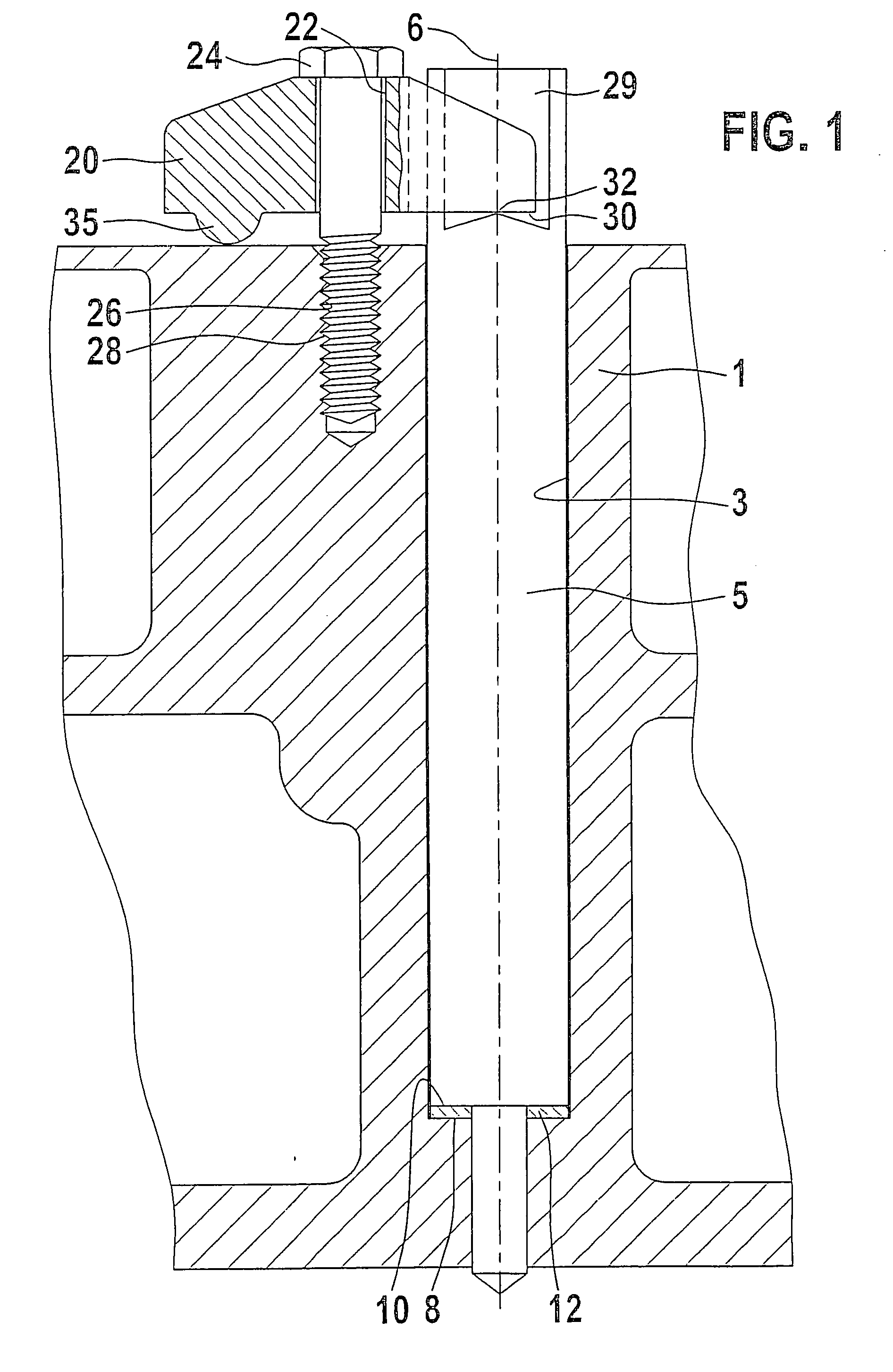 Fixing device for a fuel injection valve