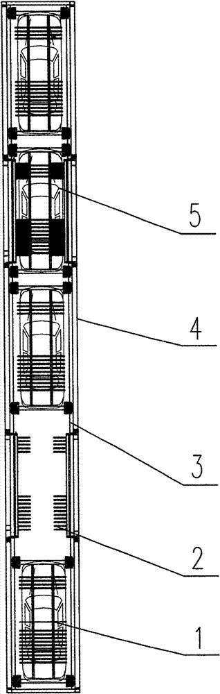 Longitudinal connected comb-tooth-type vertical lifting parking equipment