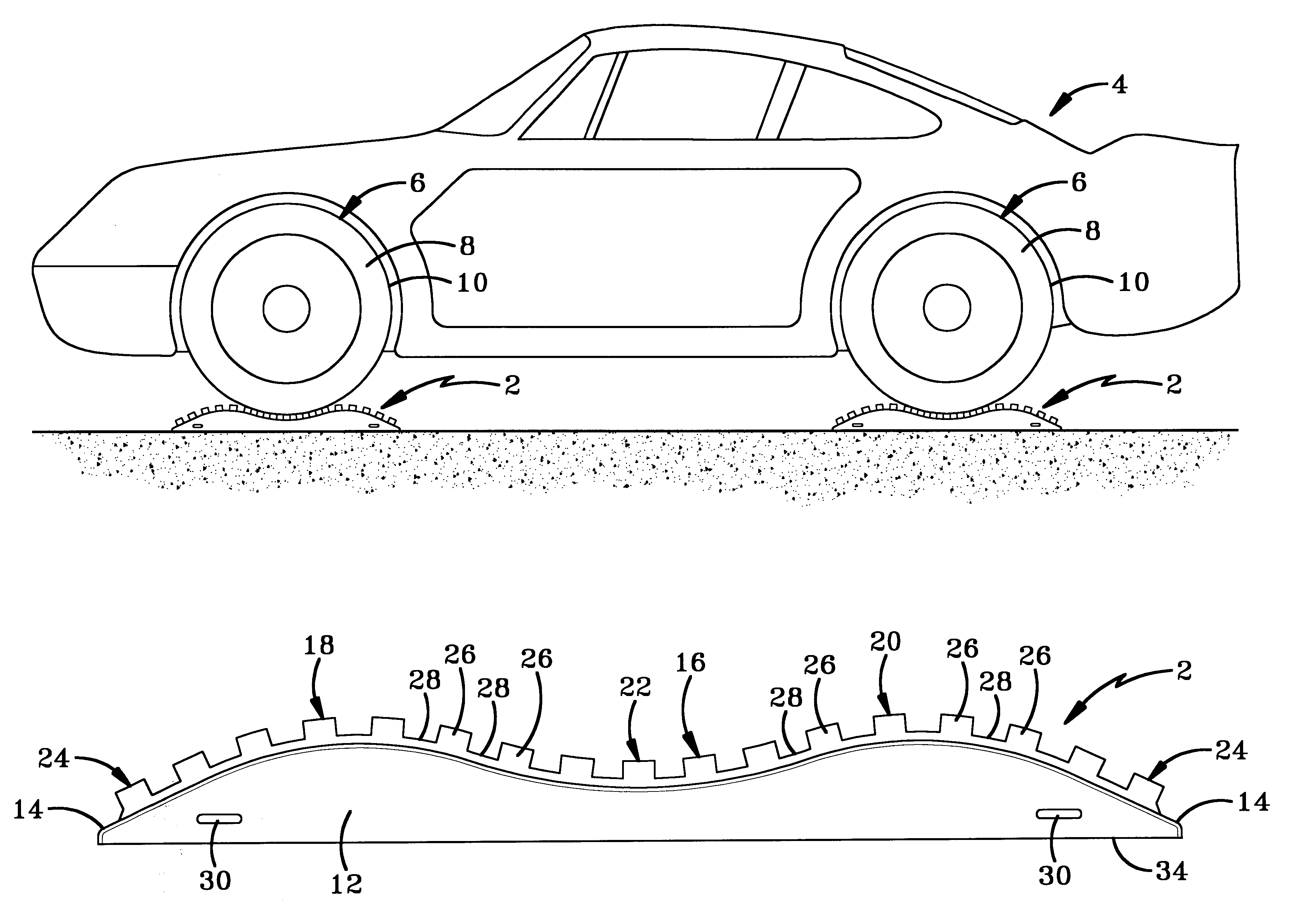 Device for protecting and supporting vehicle tires