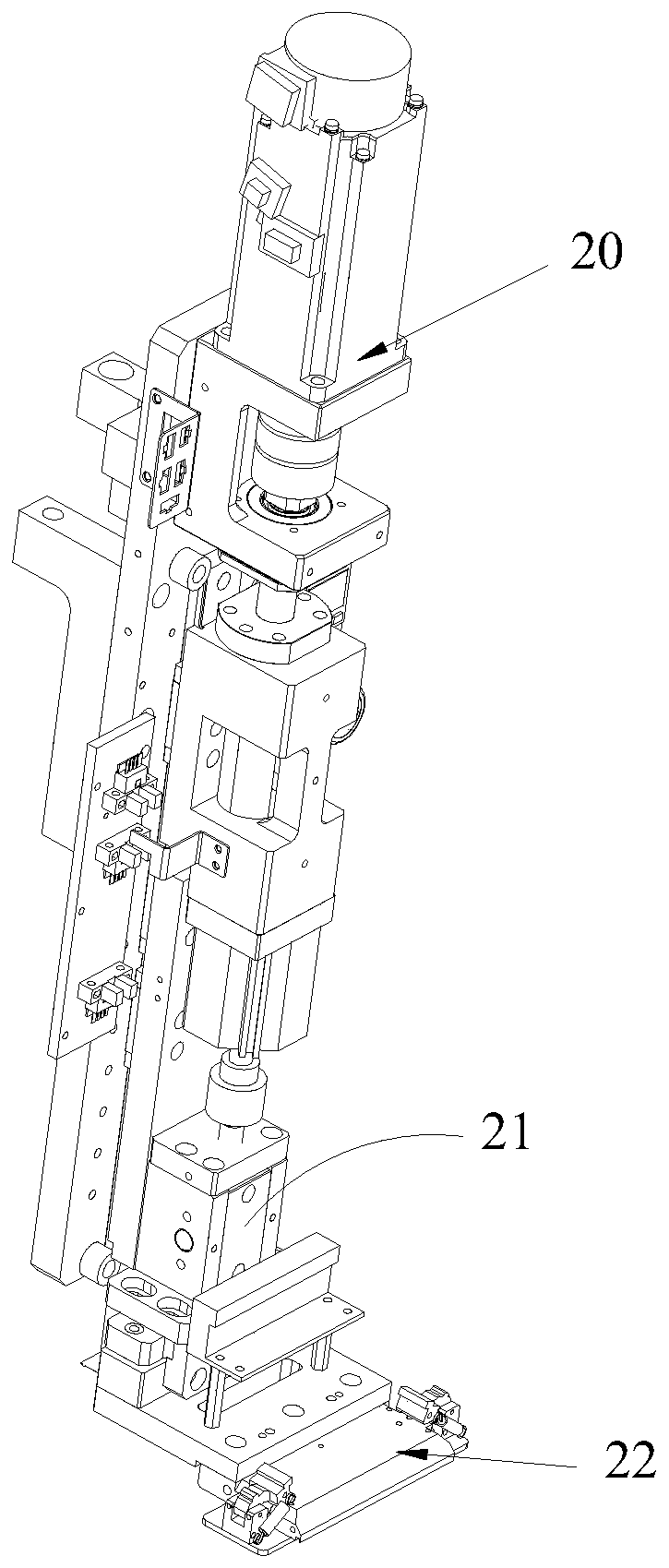 COF automatic aligning, press-jointing and lightening structure