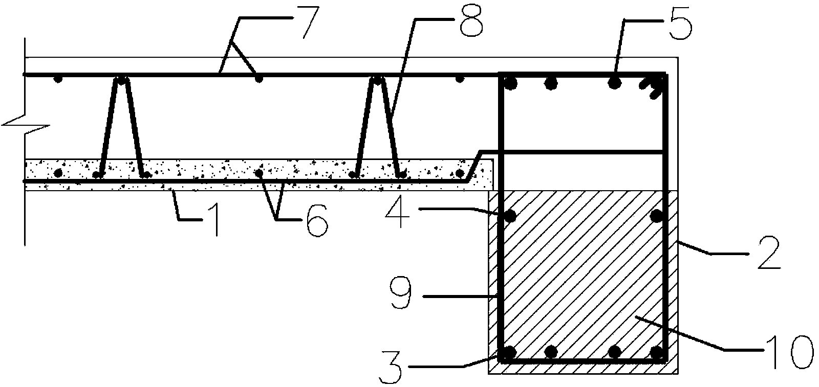 Method of splicing laminated floor slab and beam