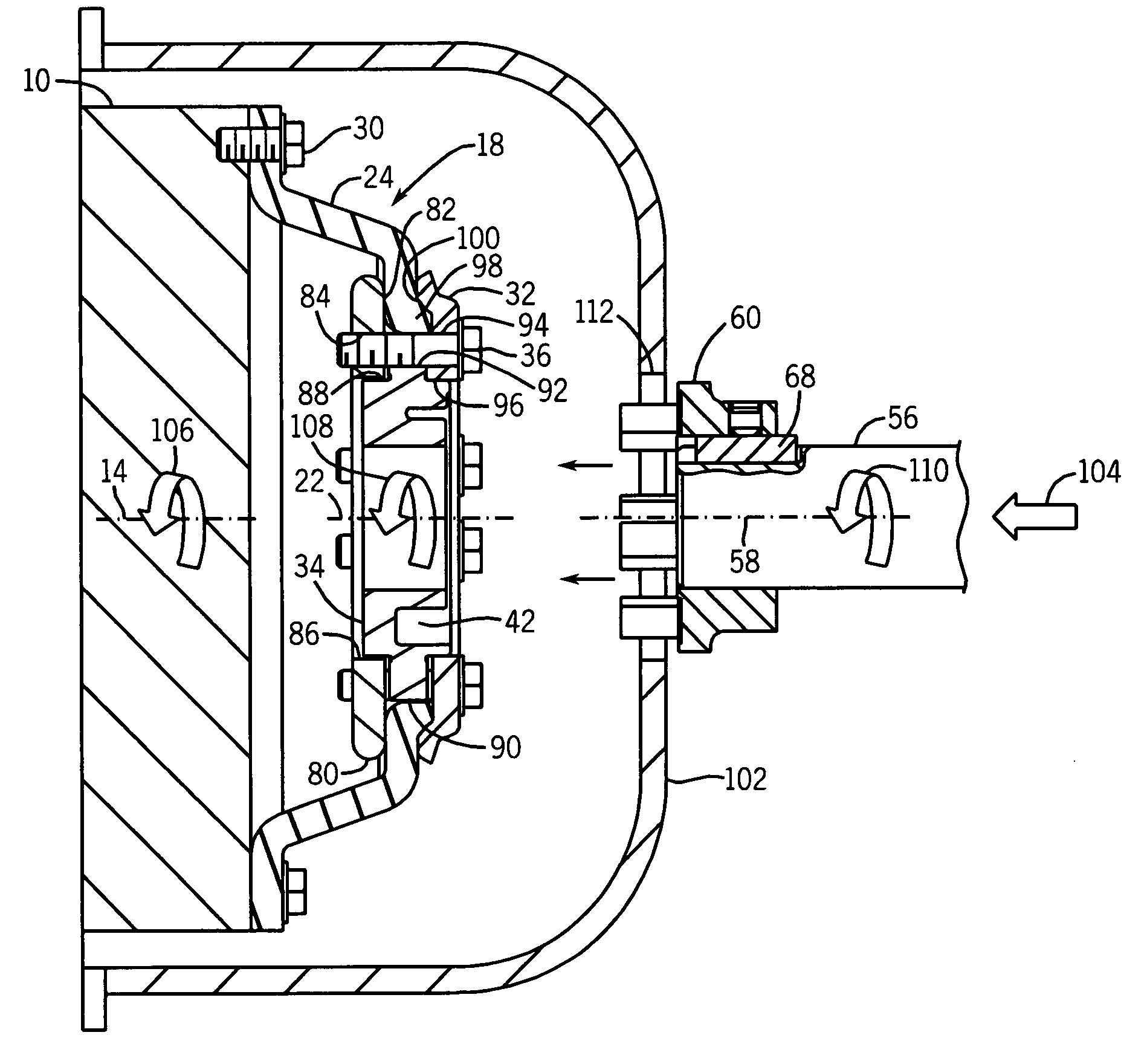 Combination compression/diaphragm coupling system