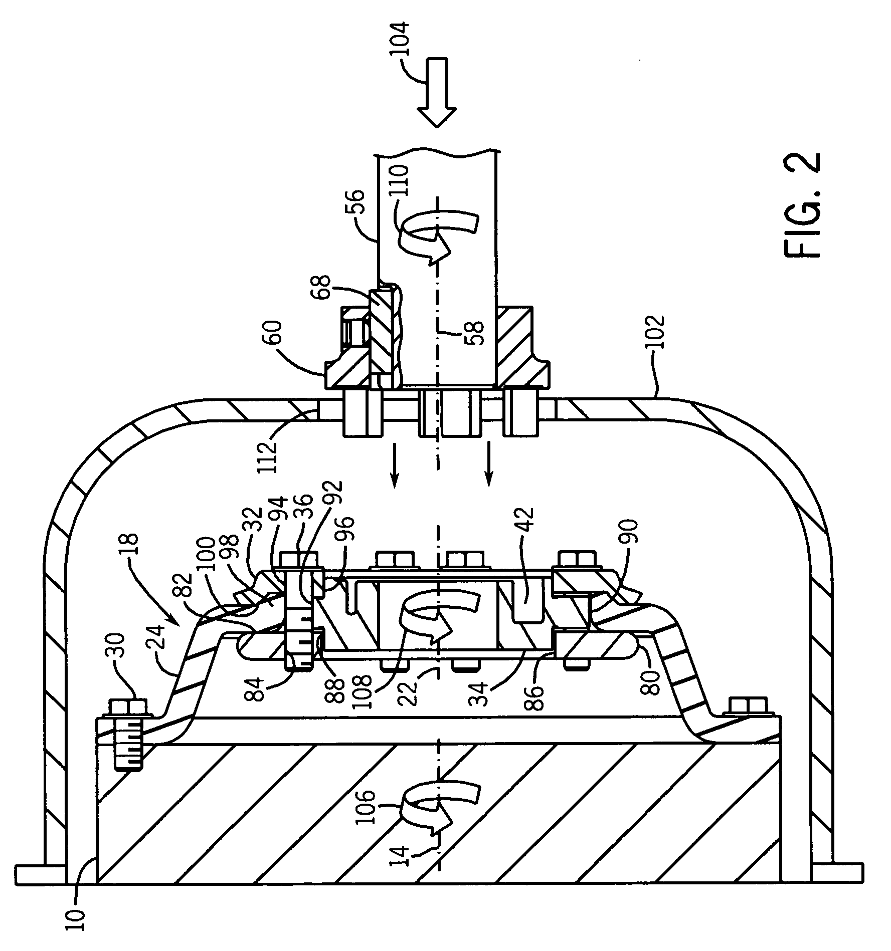 Combination compression/diaphragm coupling system