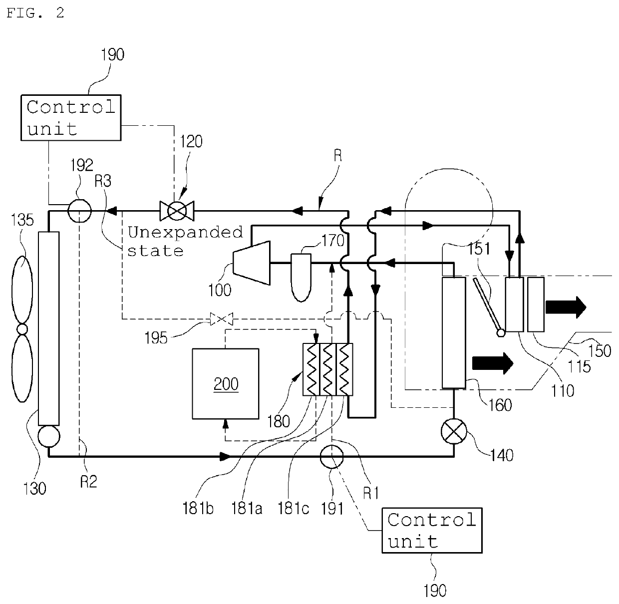 Vehicular heat pump system