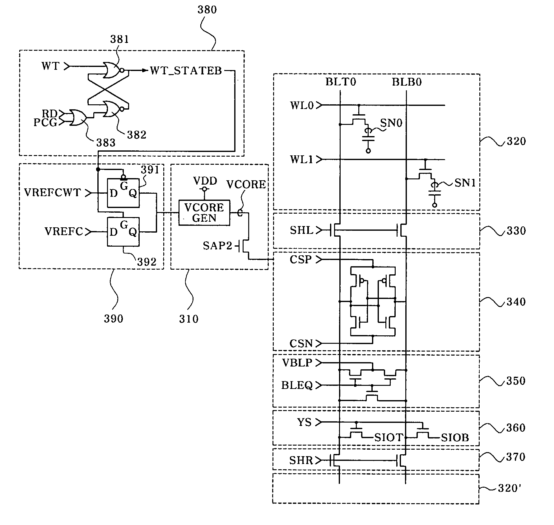 Power supply circuit for sense amplifier of semiconductor memory device