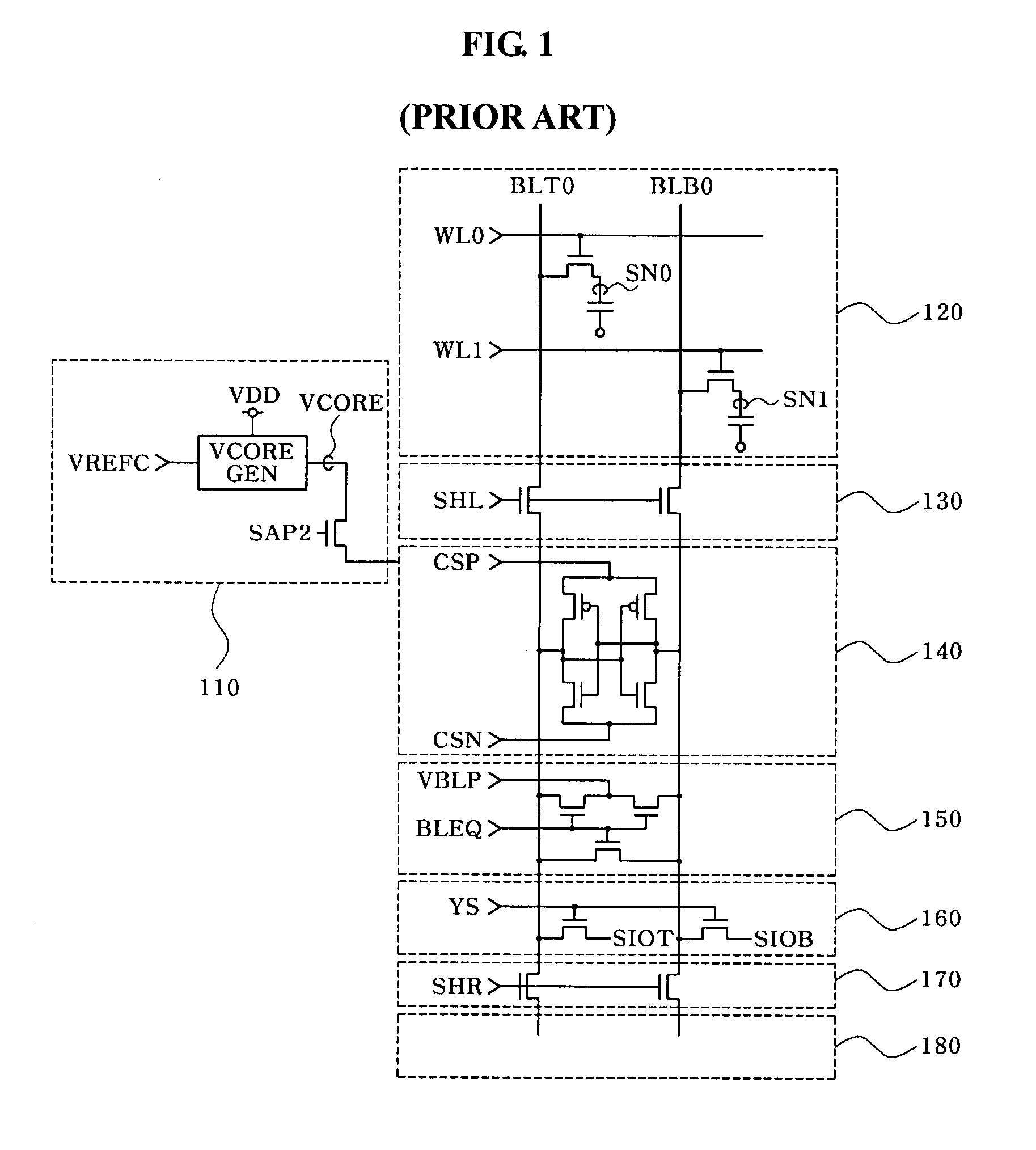 Power supply circuit for sense amplifier of semiconductor memory device