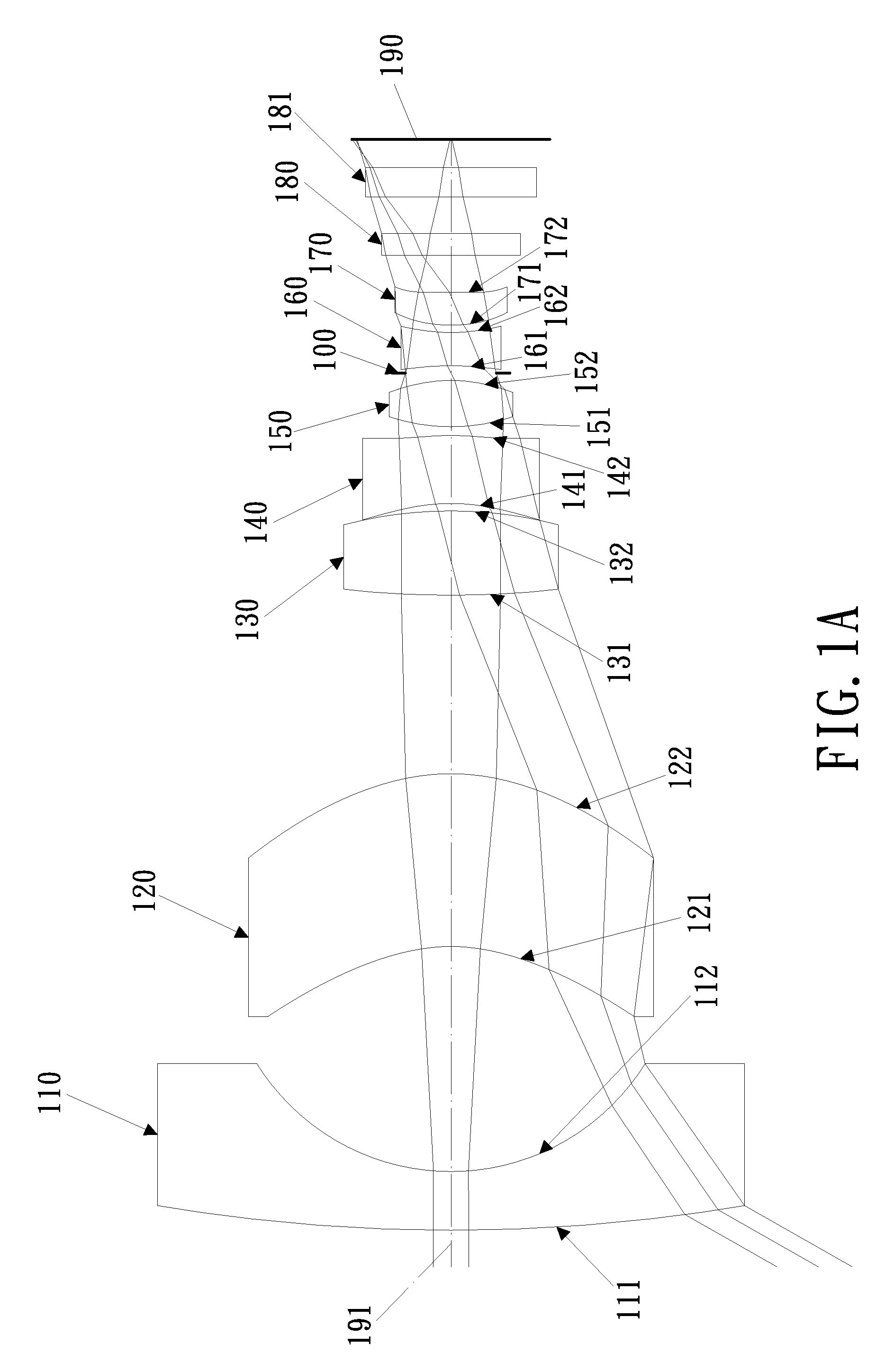 Optical lens system with a wide field of view