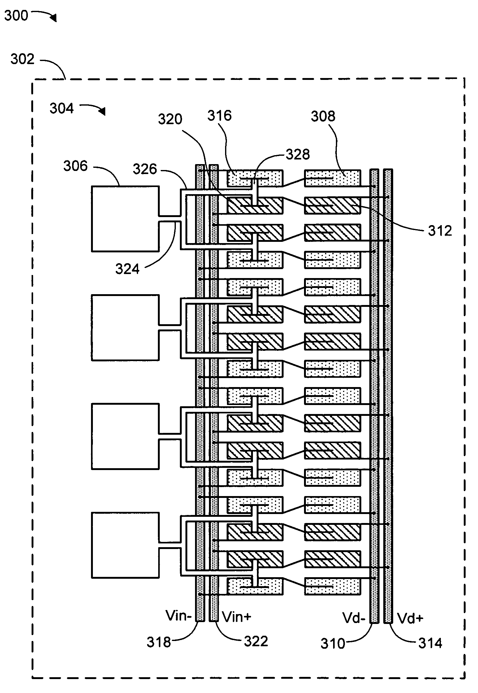 Transistor and routing layout for a radio frequency integrated CMOS power amplifier device