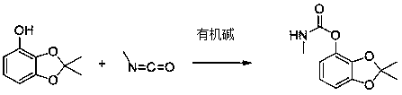 Preparation method of bendiocarb intermediate and active ingredient