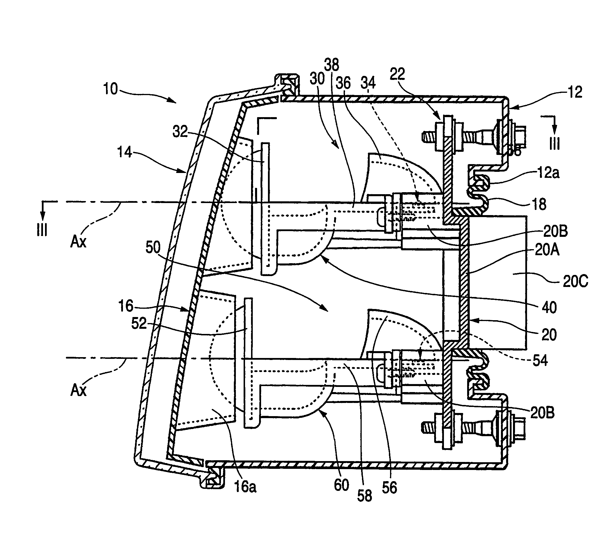 Vehicle headlight including a plurality of led lighting device units